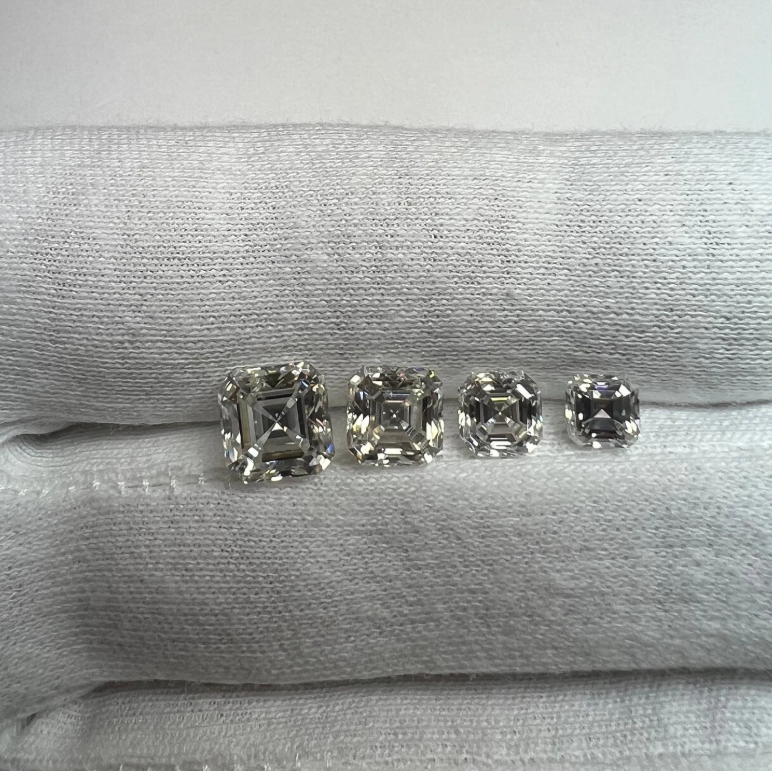 Asscher Cut Moissanite Diamond – Premium Sparkle with Elegant Step Cut Design