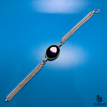 Real Irani Aqeeq Silver Bracelet