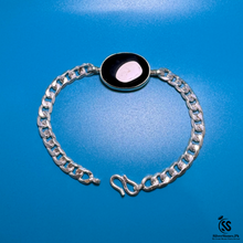 Real Irani Aqeeq Silver Bracelet