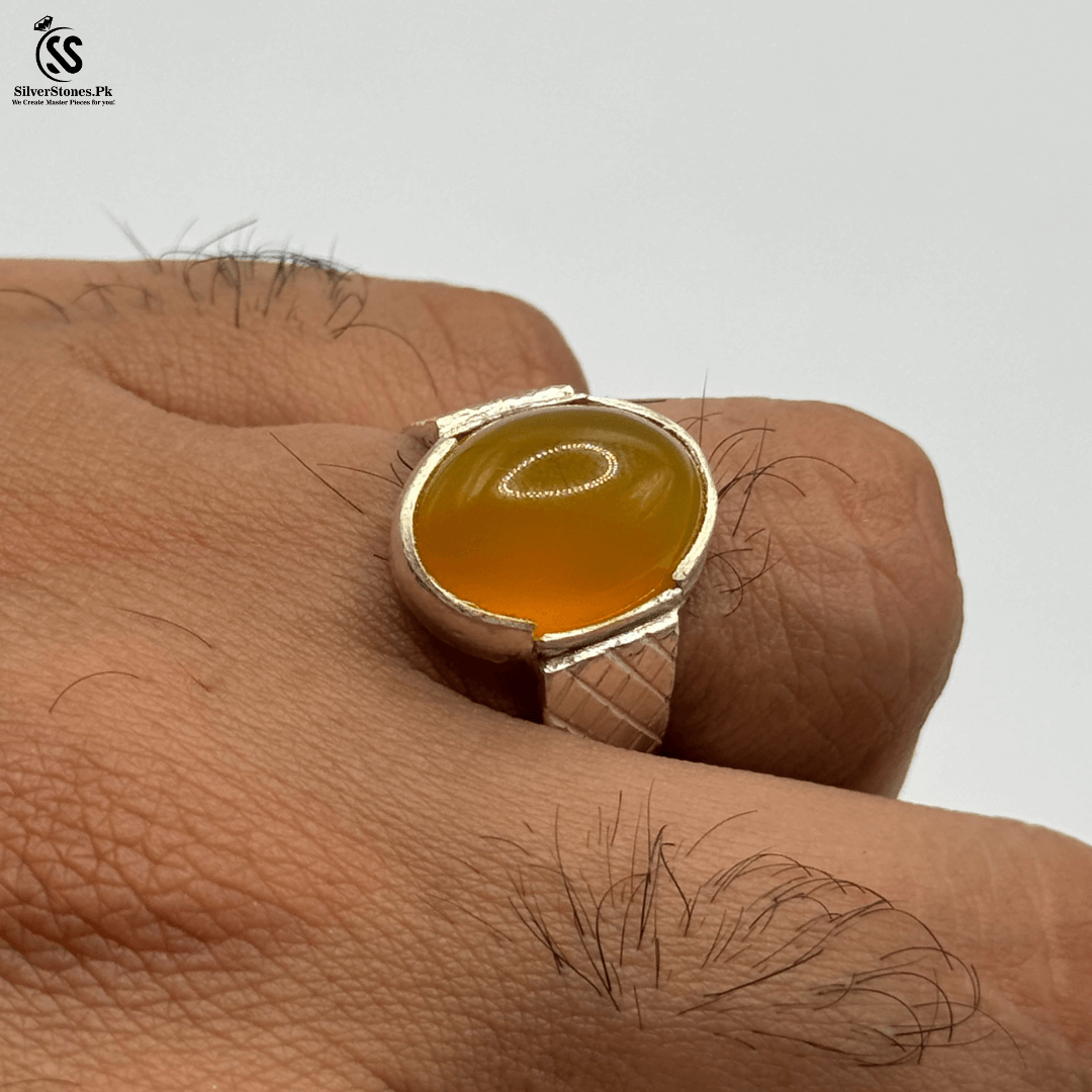Real Aqeeq Turkish Silver (Chandi) Ring For Men’s