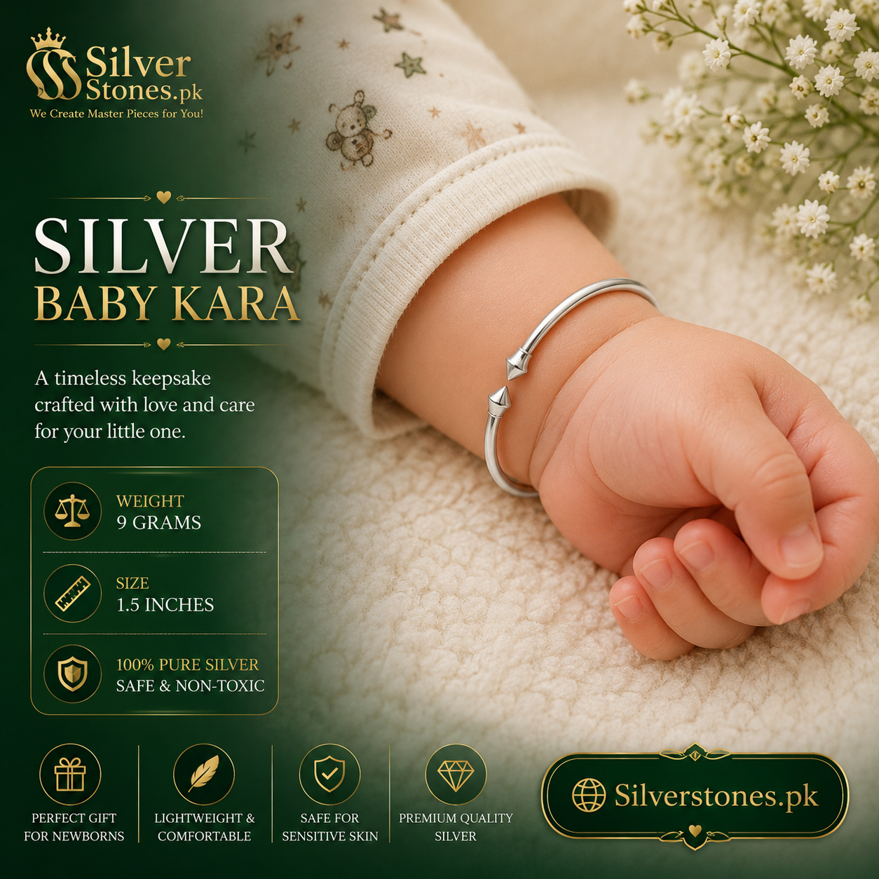 Baby silver kara 