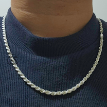 Italian 925 Silver 4 mm Rope Chain