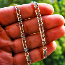 5 mm Figaro 925 Italian Silver Bracelet