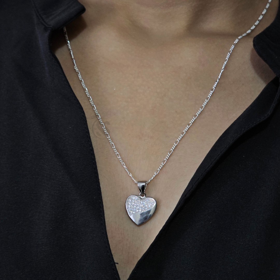 Rhodium Coated Silver Pendant