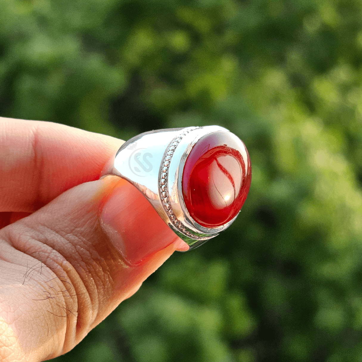Real Aqeeq Turkish Silver (Chandi) Ring For Men’s