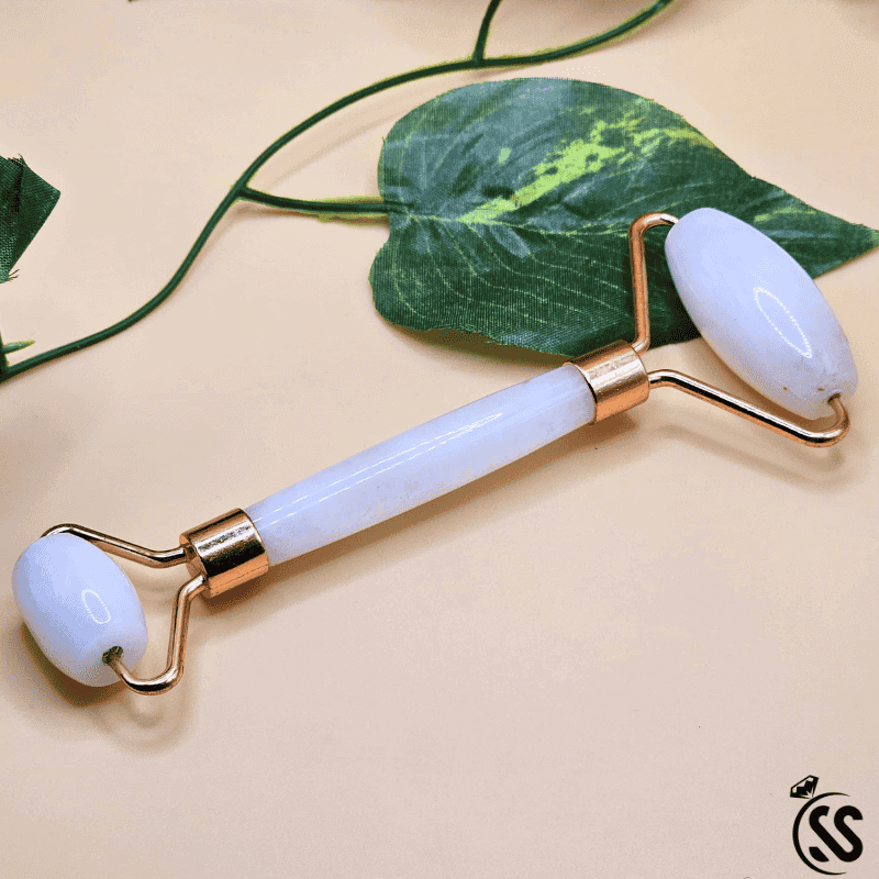 Real Rose Quartz Facial Roller – The Stone of Love for Your Skin