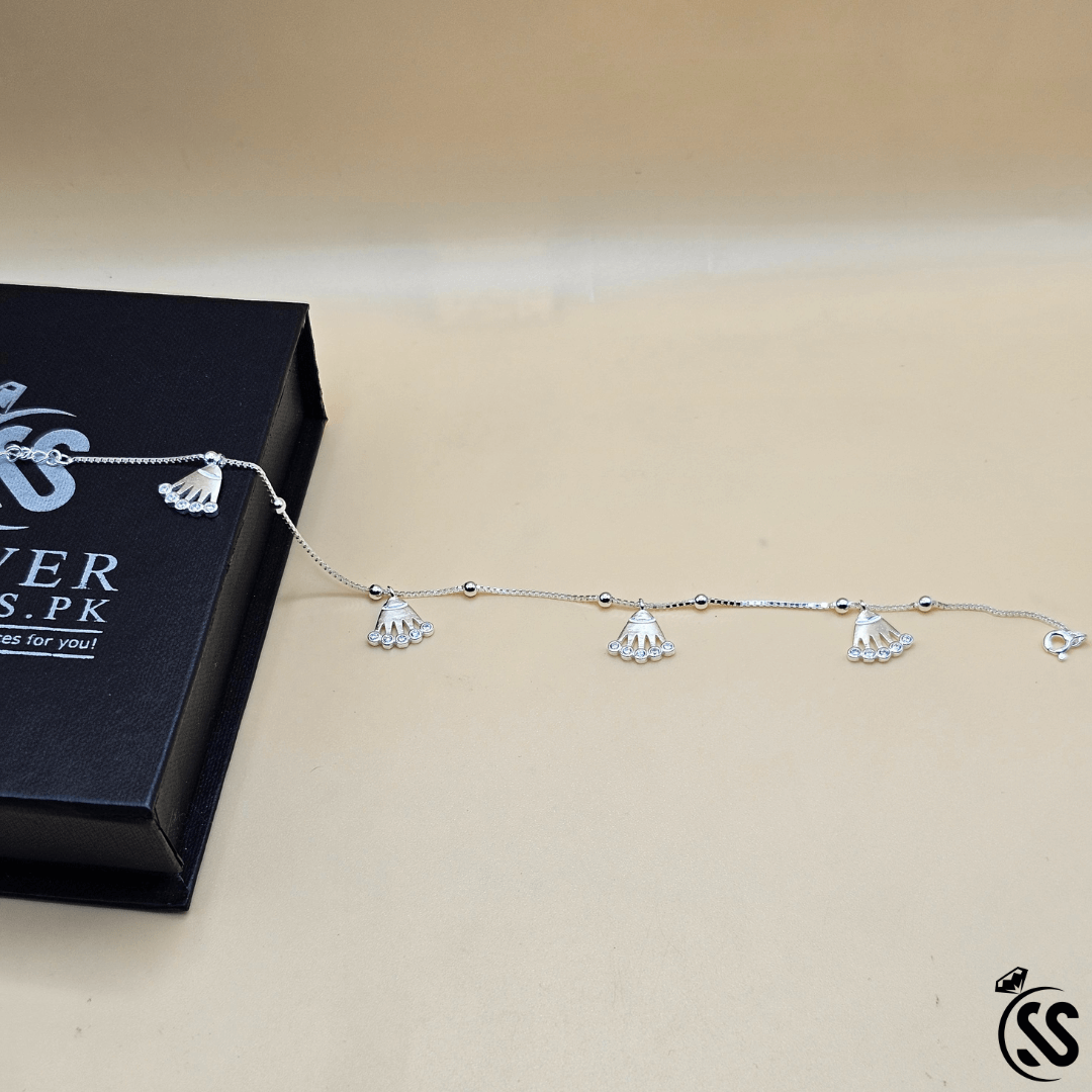 Italian 925 Sterling Silver Ladies Anklets