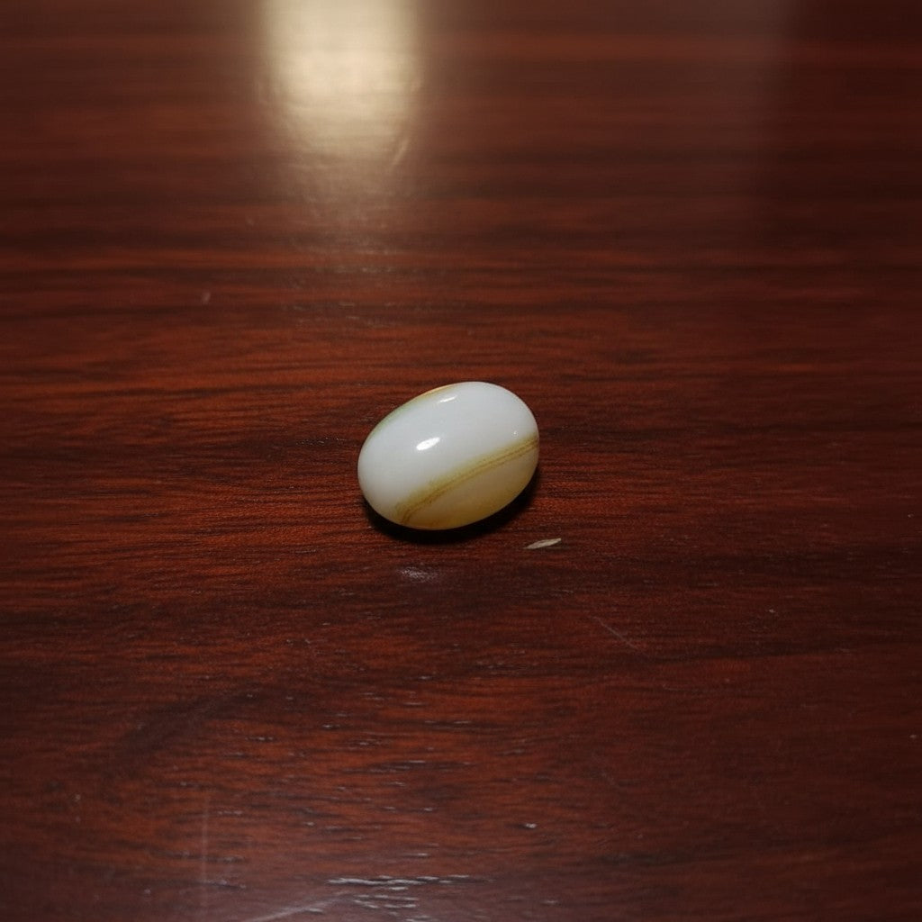 Buy genuine Sulemani Aqeeq white brown shade at SilverStones.pk — 100% real natural Islamic gemstone
