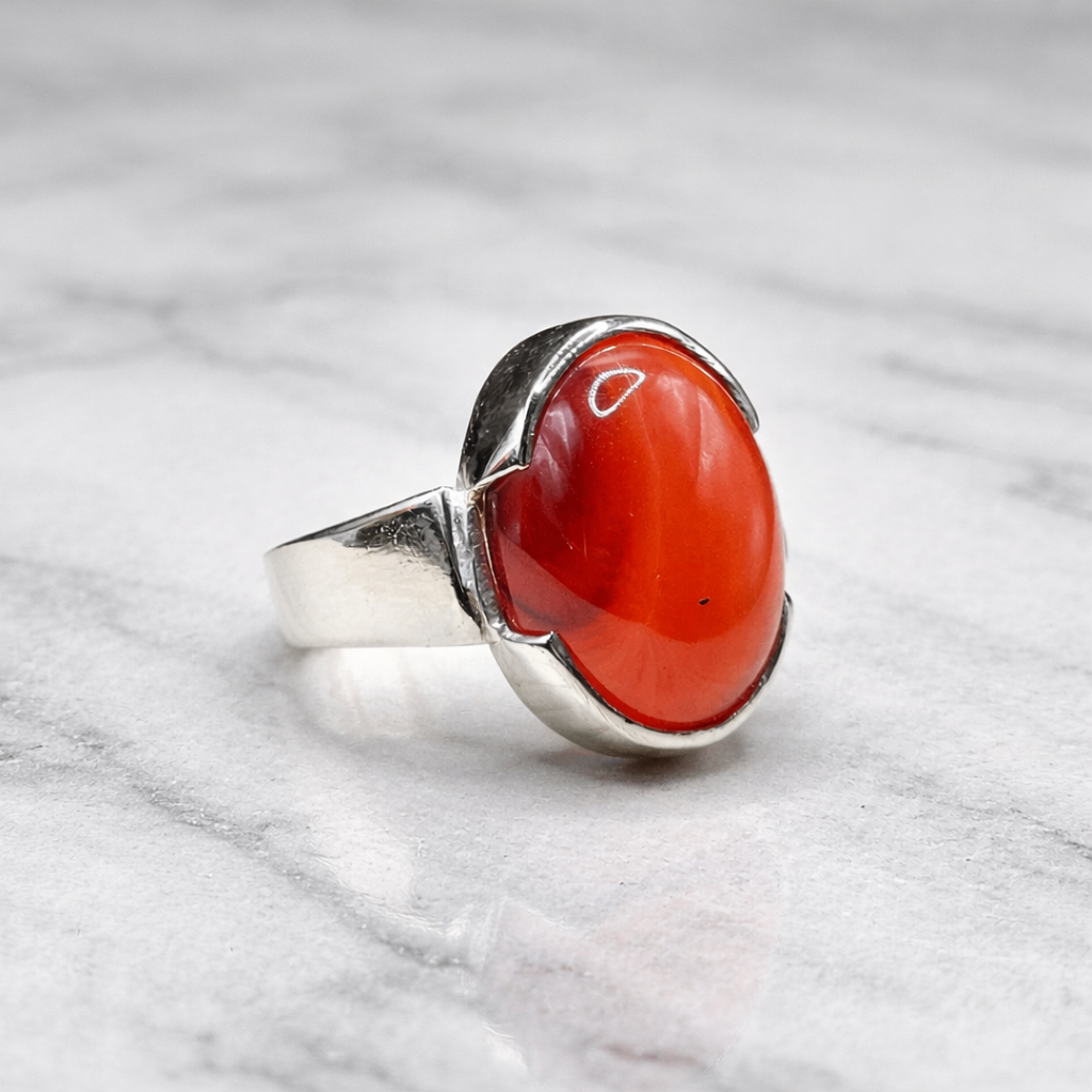 Real Aqeeq Silver (Chandi) Ring