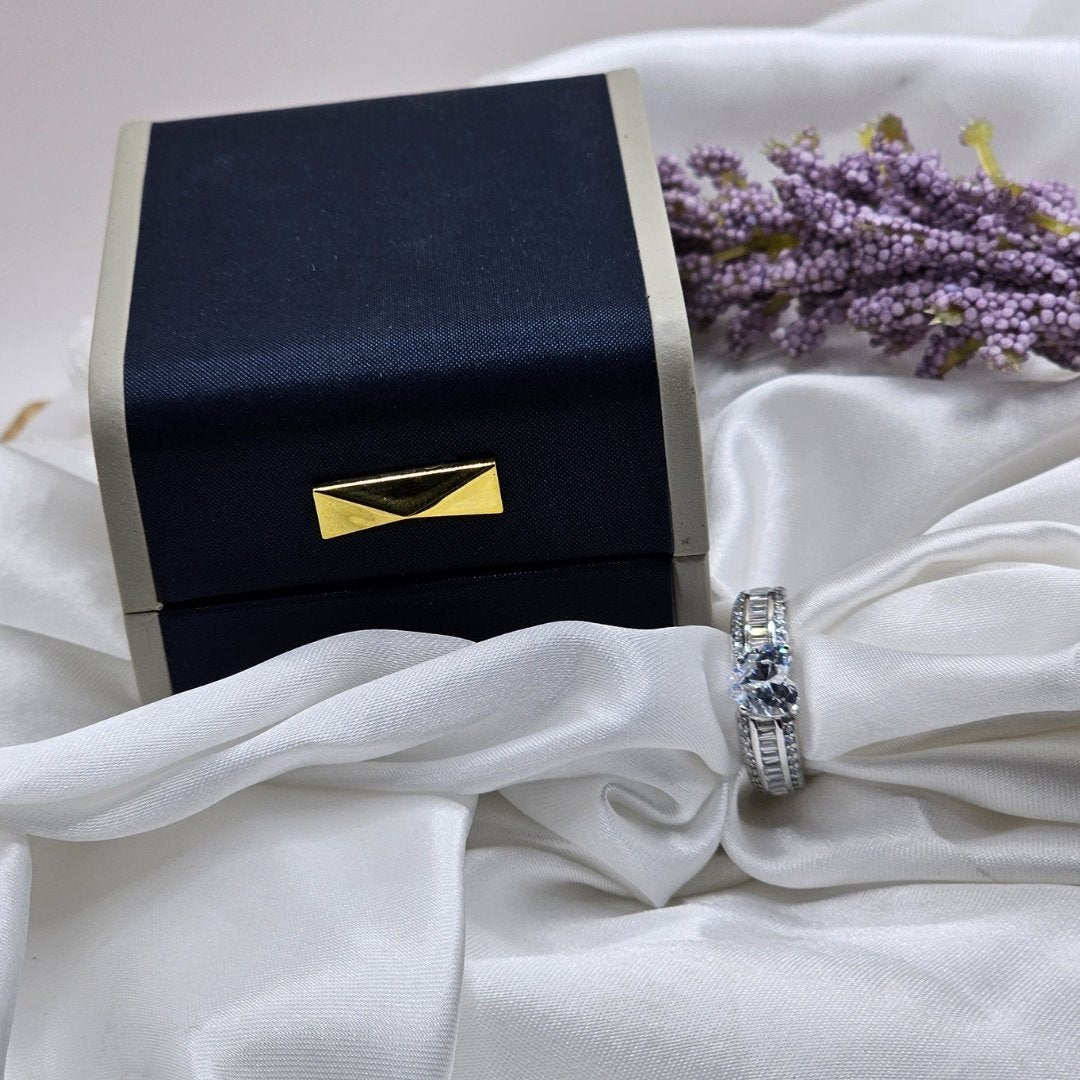Classic Italian Adjustable Ring – Rhodium Plated 925 Silver