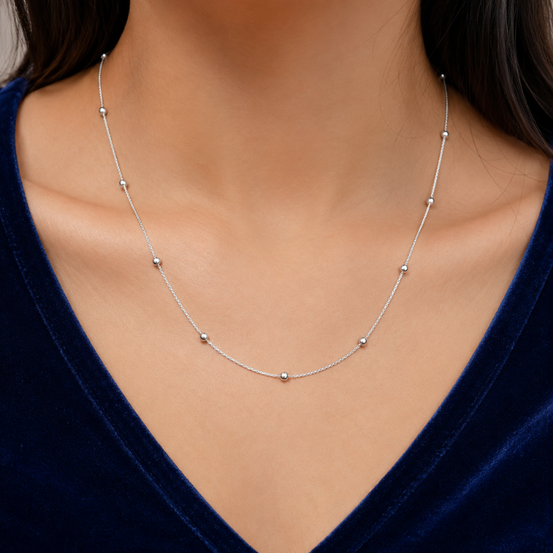 Elegant 925 silver chain necklace for women