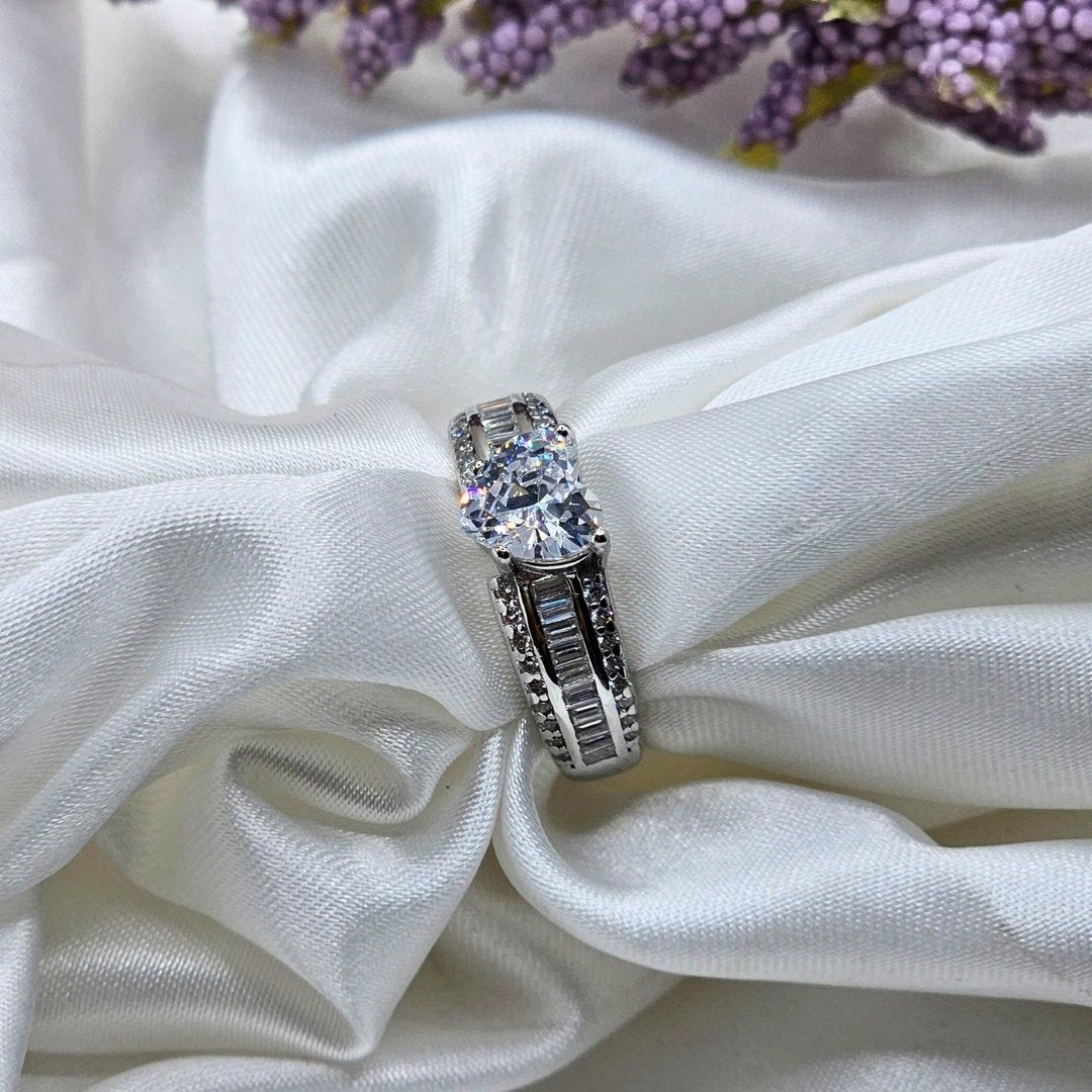 Elegant Adjustable 925 Sterling Silver Ring – Italian Rhodium Finish