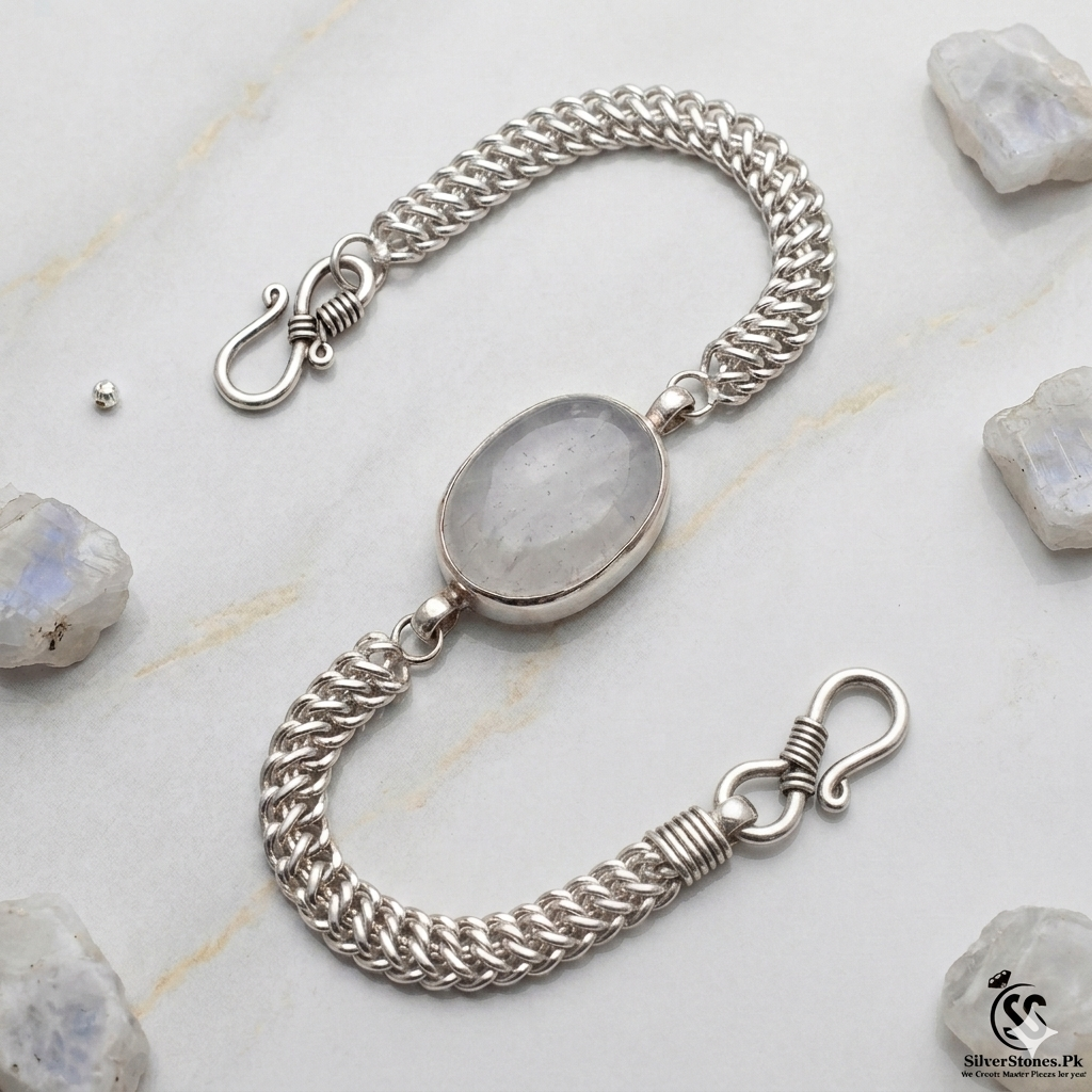 Real Dur e najaf Stone Silver Bracelet
