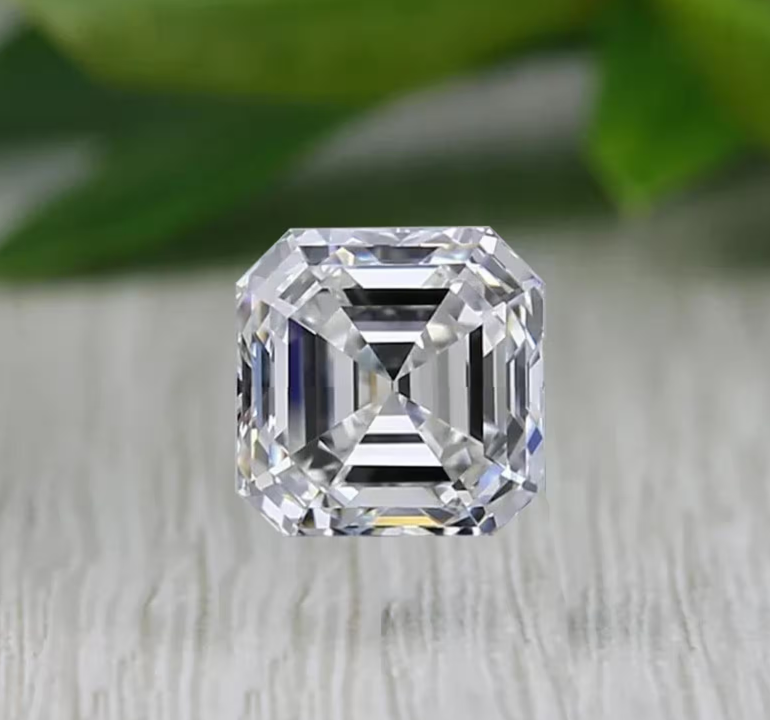 Genuine Asscher Cut Moissanite Diamond – Perfect for Engagement Ring Settings