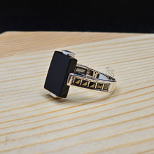 Turkish 925 Silver Gents Onyx Ring