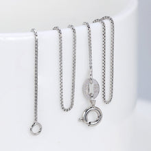 Rhodium Coated Italian 925 Silver Ladies Box Chain