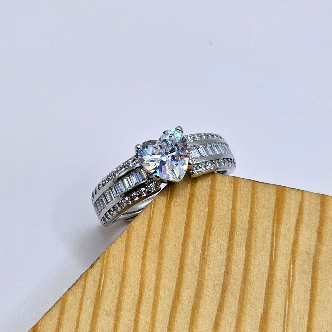 Italian Silver Adjustable Ring – 925 Sterling Silver Rhodium Plated