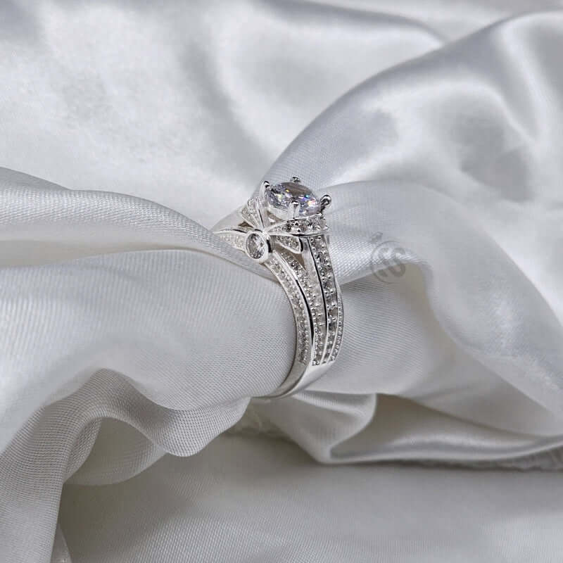 Italian Silver Moissanite Diamond Ring – 1 Carat | A+ Quality with Certificate