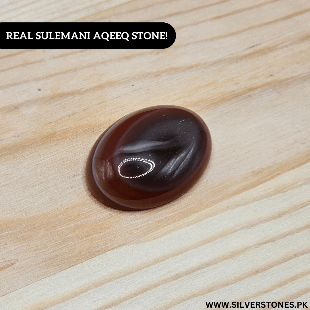Real Sulemani Aqeeq stone featuring rich colors and unique patterns, ideal for jewelry and spiritual use.