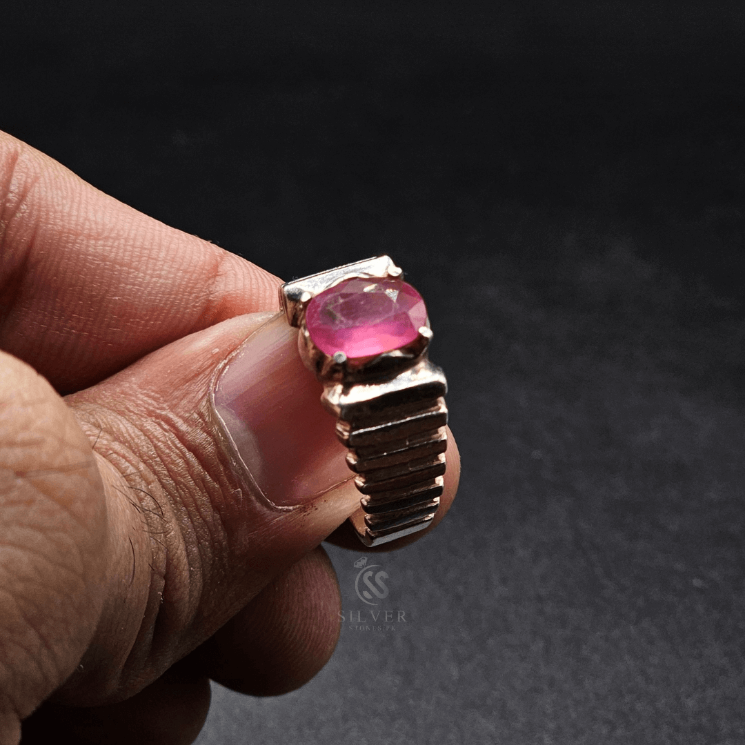 Real Ruby Silver Ring – African Ruby Stone