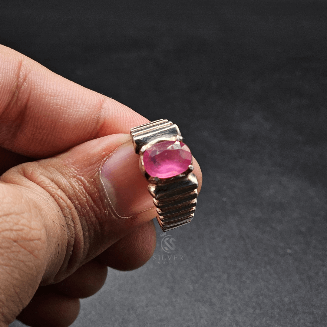 Real Ruby Silver Ring – African Ruby Stone