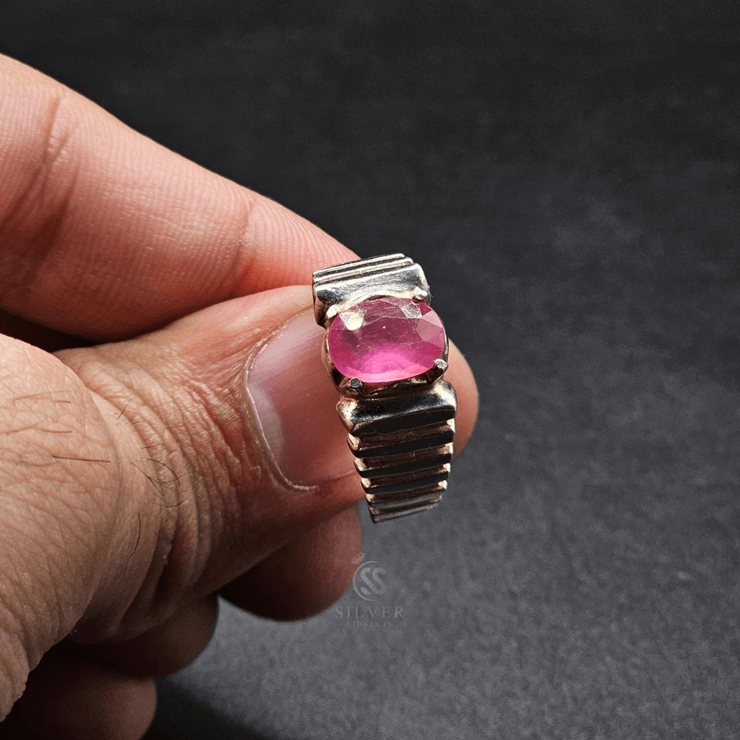 Real Ruby Silver Ring – African Ruby Stone
