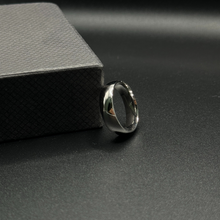 Italian 925 Rhodium Coated Silver Ring Band