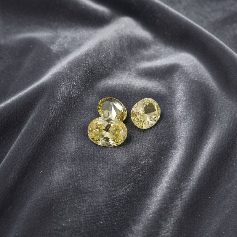 Light Yellow Zircon for Ring, Oval Cut Zircon Stone