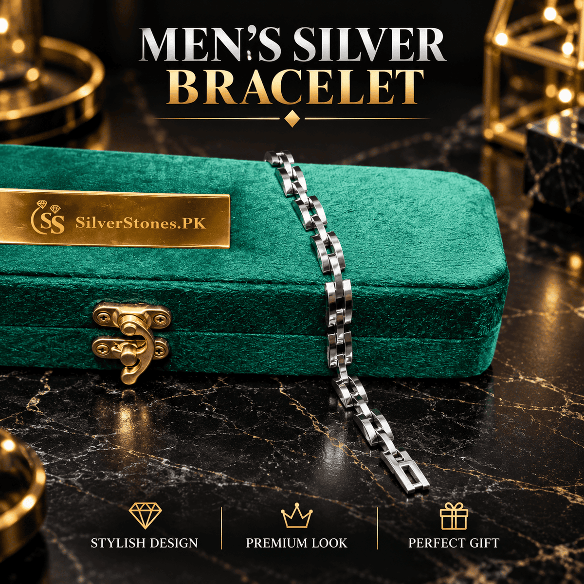 Rado Style Silver Stainless Steel Bracelet for Men – Long-Lasting Finish