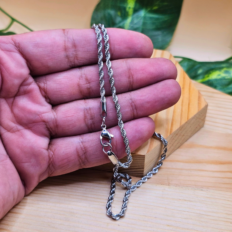 Stainless Steel Rope Chain – 2mm Width | 20 Inches