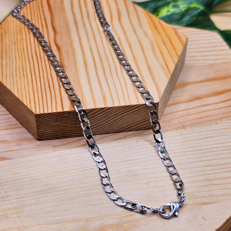 Stainless Steel Gents Cuban Chain – 4mm Width | 18 Inches