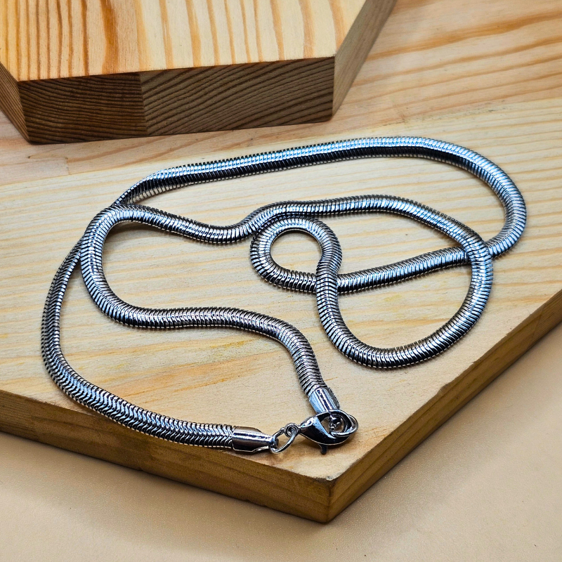Stainless Steel Snake Chain – 4mm Width | 20 Inches