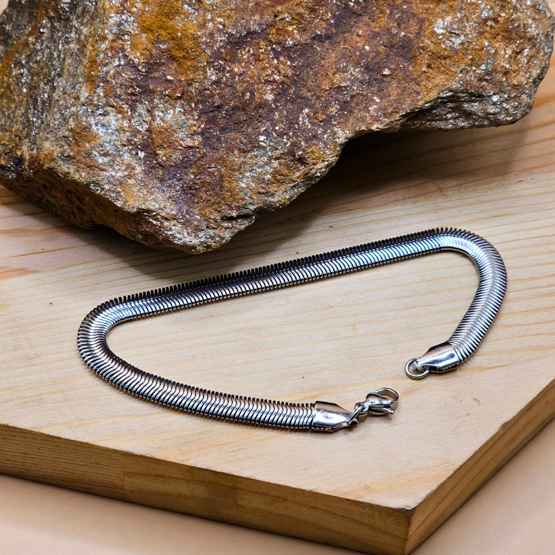 Stainless Steel Gents Snake Bracelet – 5mm Premium Finish