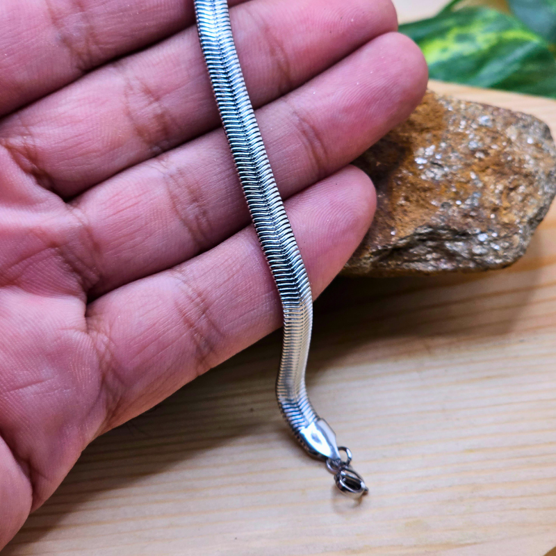 Stainless Steel Gents Snake Bracelet – 5mm Premium Finish