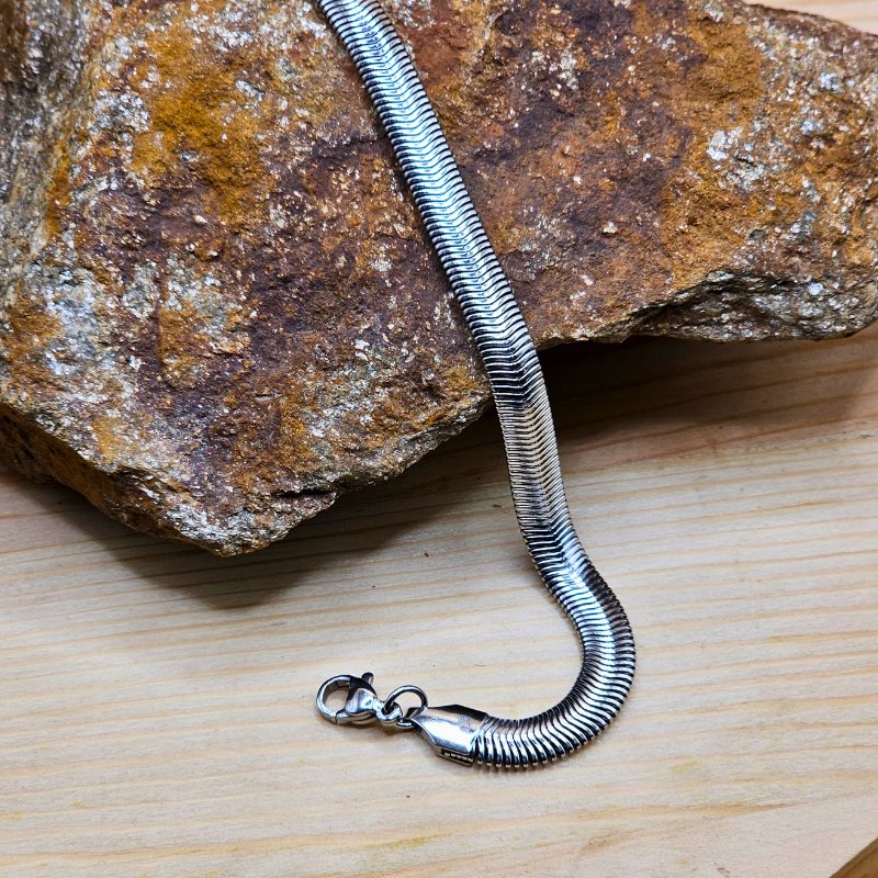 Stainless Steel Gents Snake Bracelet – 5mm Premium Finish