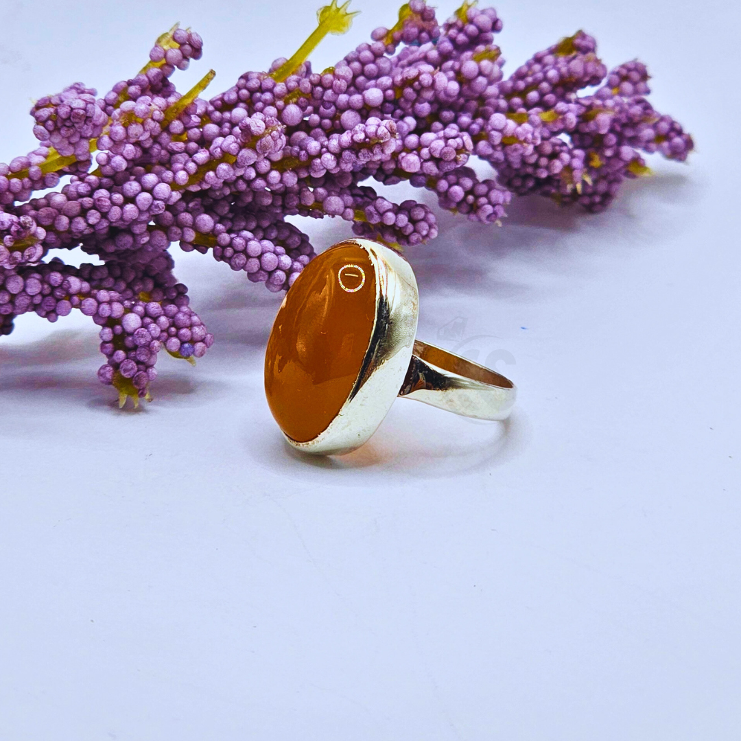 Real Aqeeq Silver (Chandi) Ring