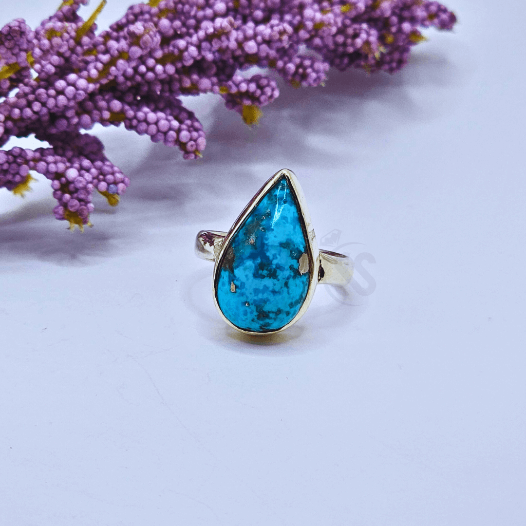 Real Irani Feroza Silver Ladies Ring