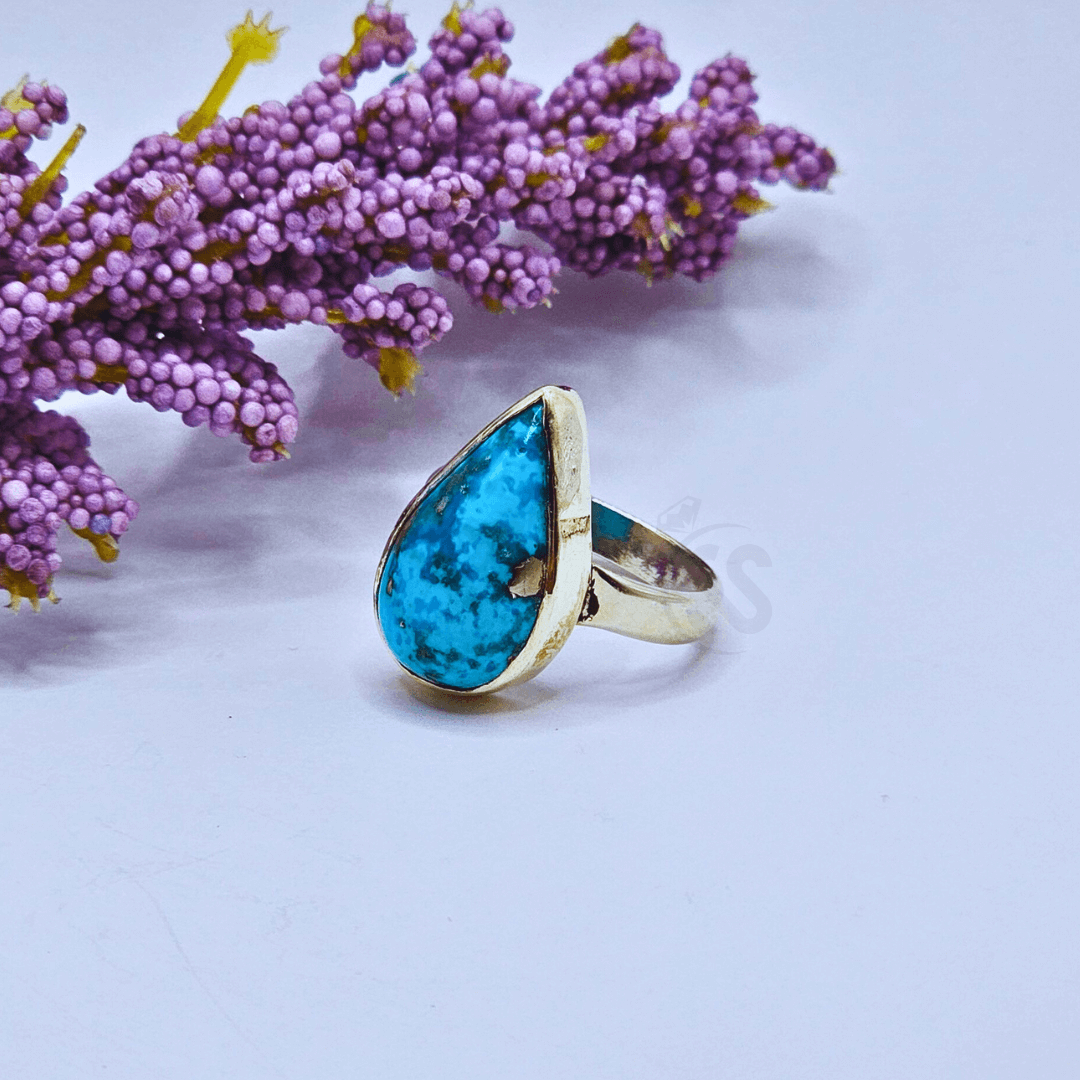 Real Irani Feroza Silver Ladies Ring