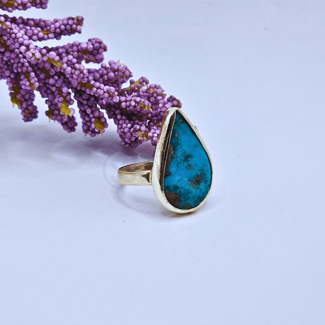 Real Irani Feroza Silver Ladies Ring