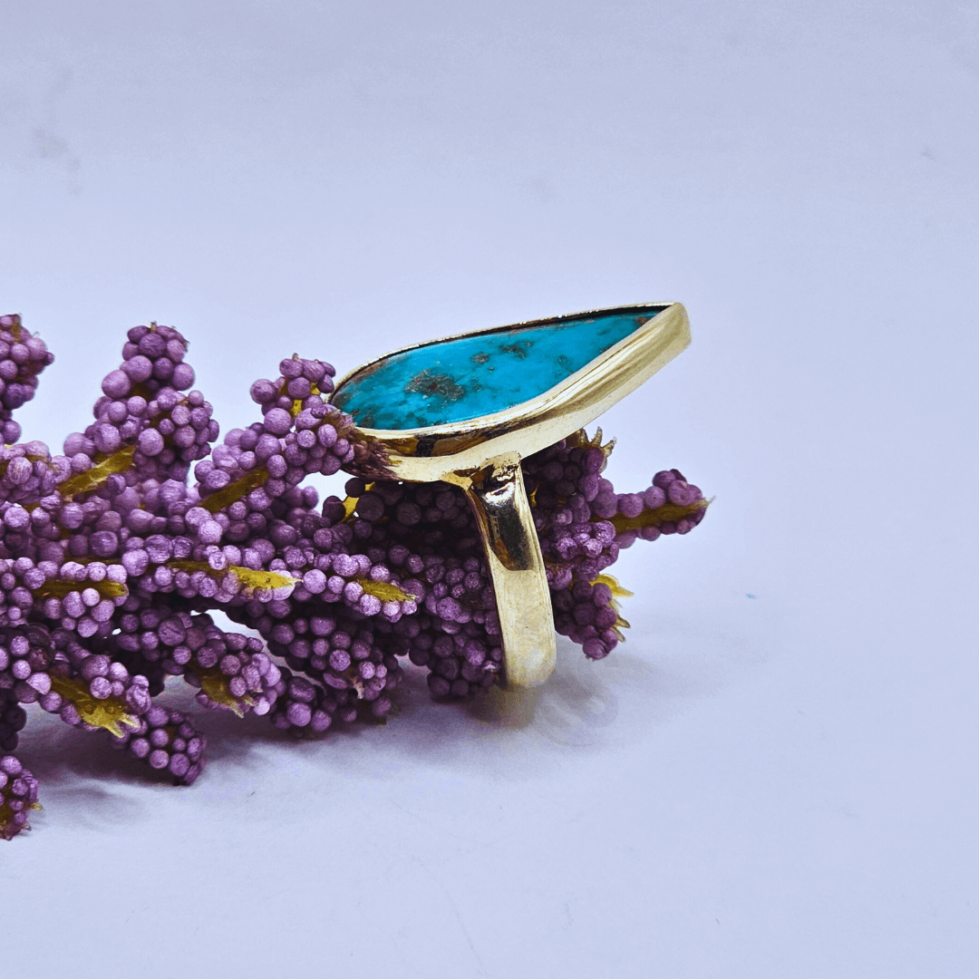 Real Irani Feroza Silver Ladies Ring
