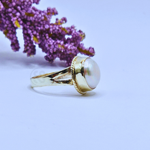 Real Pearl Stone Silver Ladies Ring