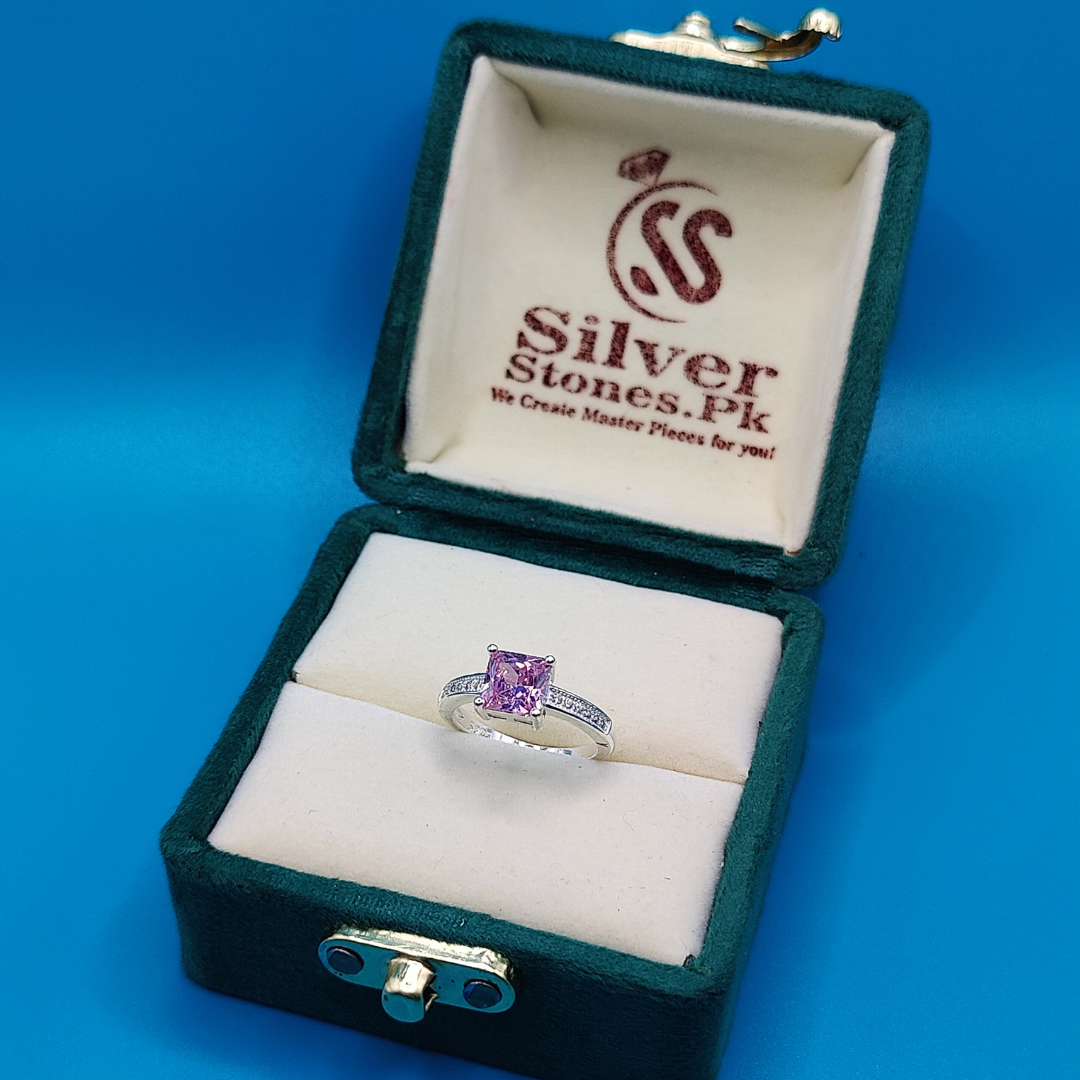 925 Silver Ring: Diamond Style