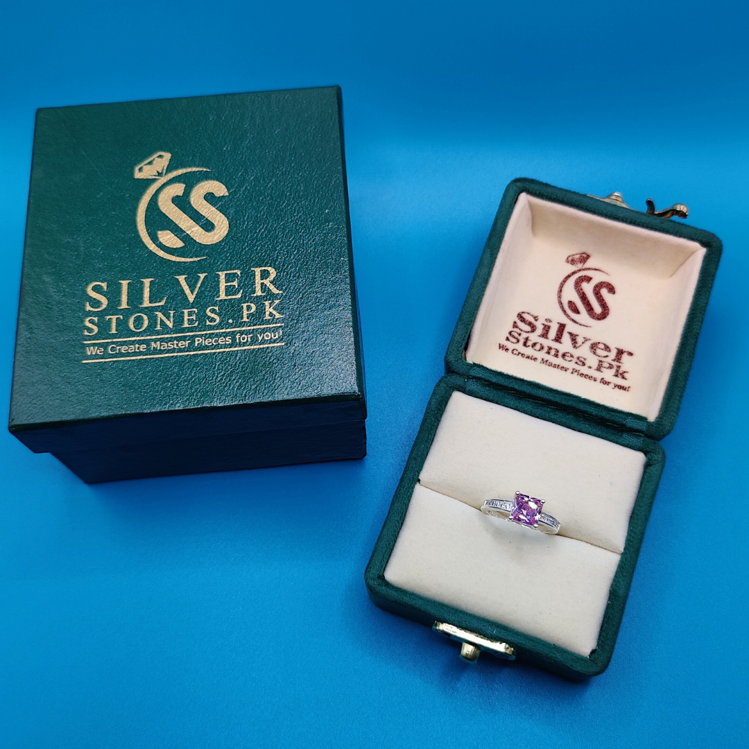 925 Silver Ring: Diamond Style