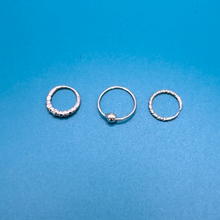 Pack of 3 Silver Nose Rings