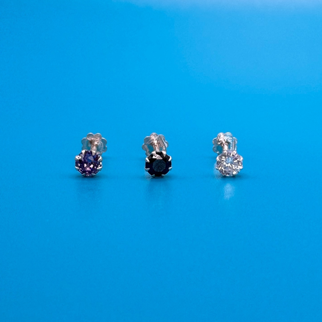Pack of 3 Silver Nose Pins