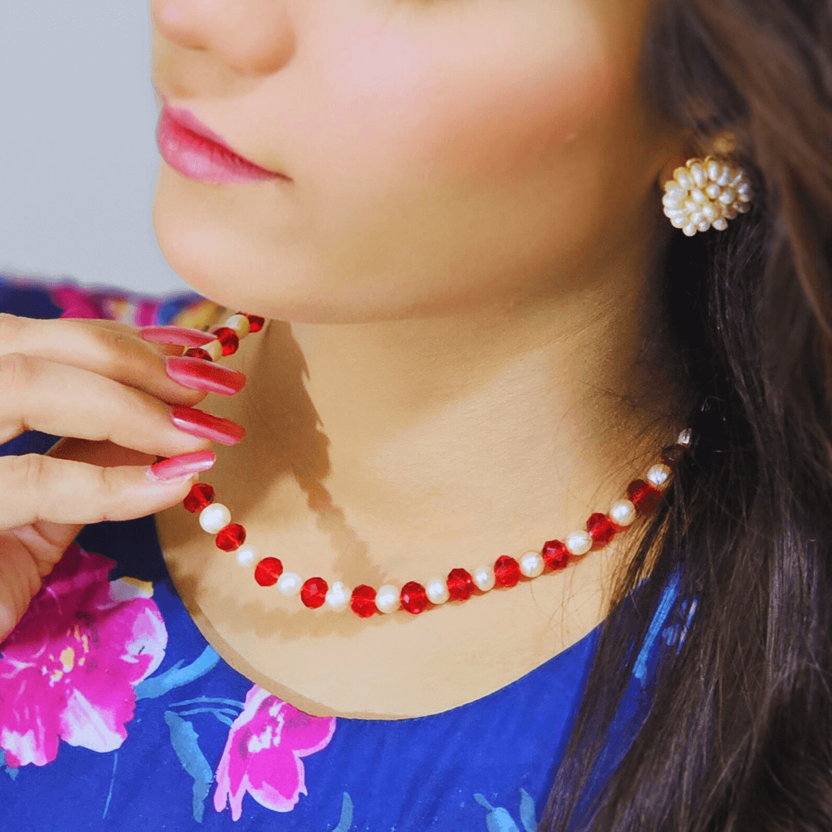 Timeless Elegance: Real Pearl Stone Necklace for Ladies