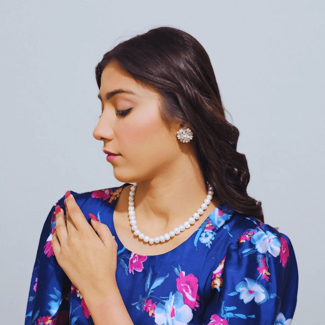 Timeless Elegance: Real Pearl Stone Necklace for Ladies