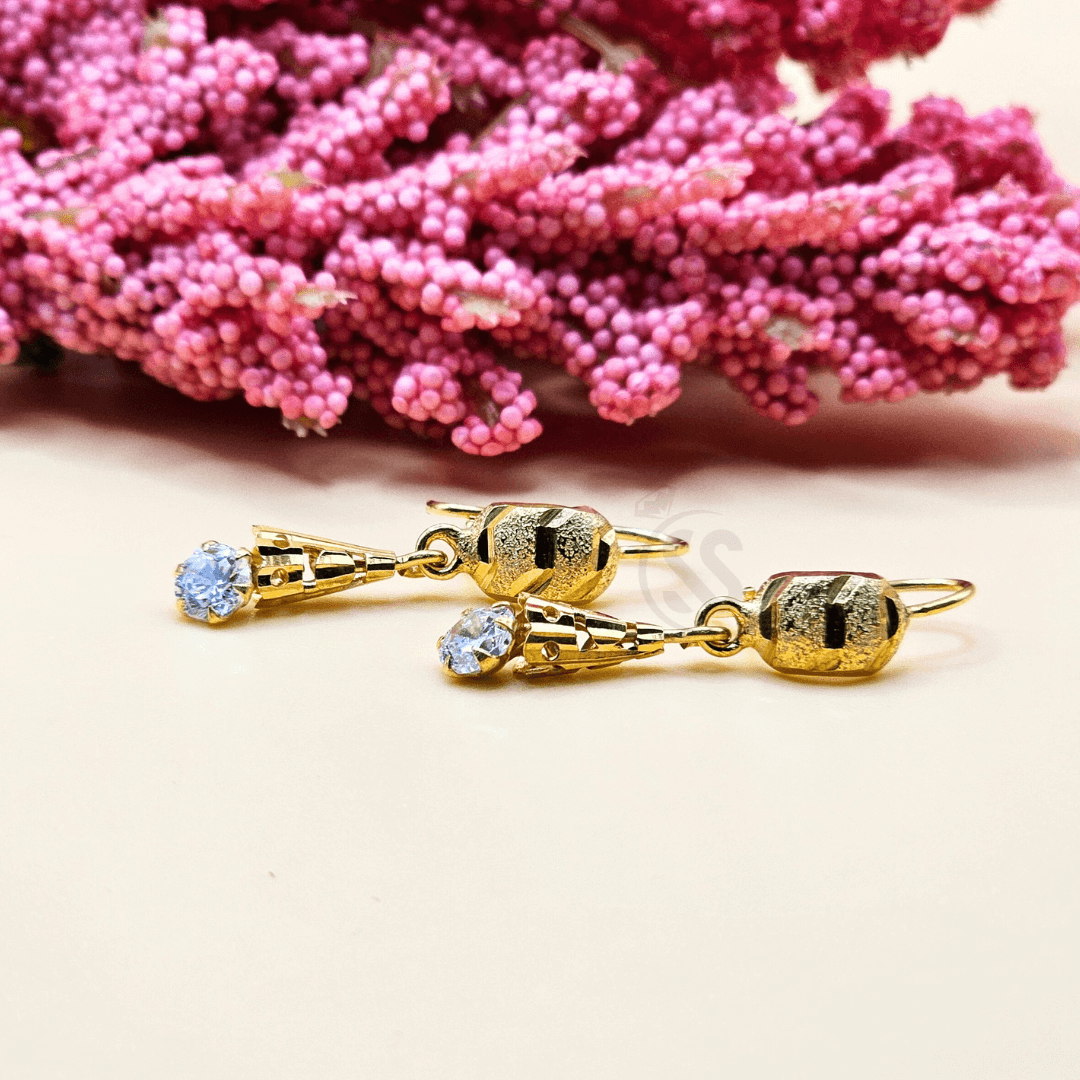 24 Carat Gold Plated Pure Silver Earrings