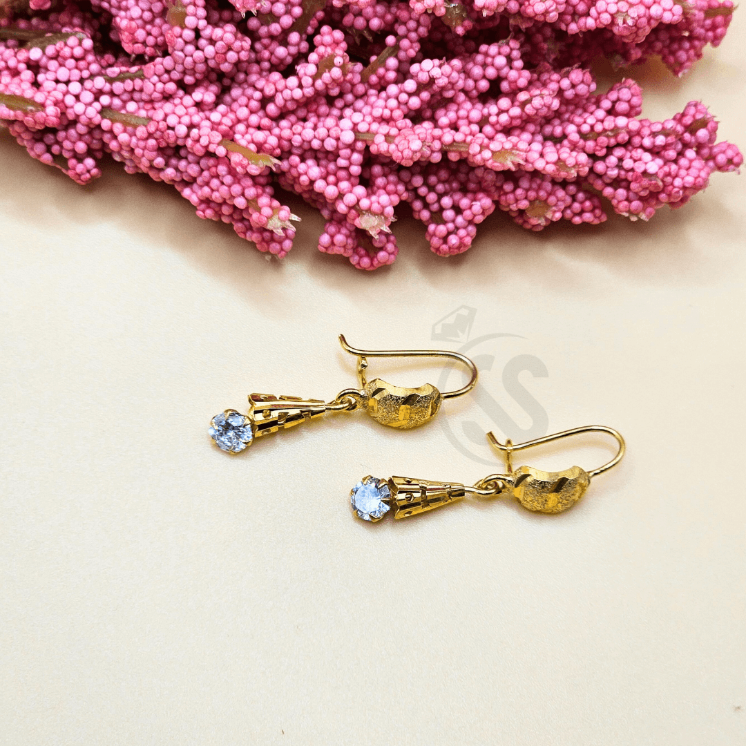 24 Carat Gold Plated Pure Silver Earrings