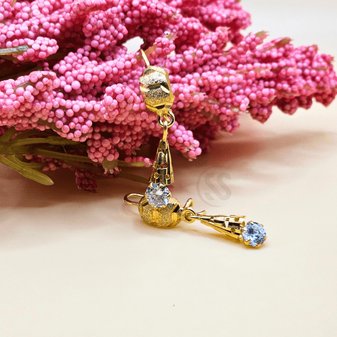 24 Carat Gold Plated Pure Silver Earrings